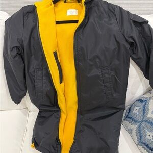Adoretex Black Parka with Yellow Fleece Lining